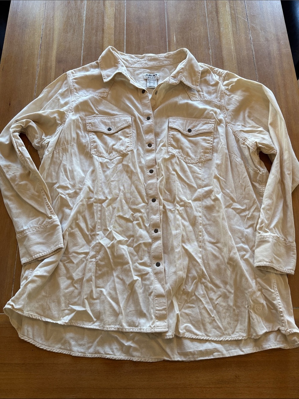 Ariat Men's Light Beige Button-Front Western Shirt